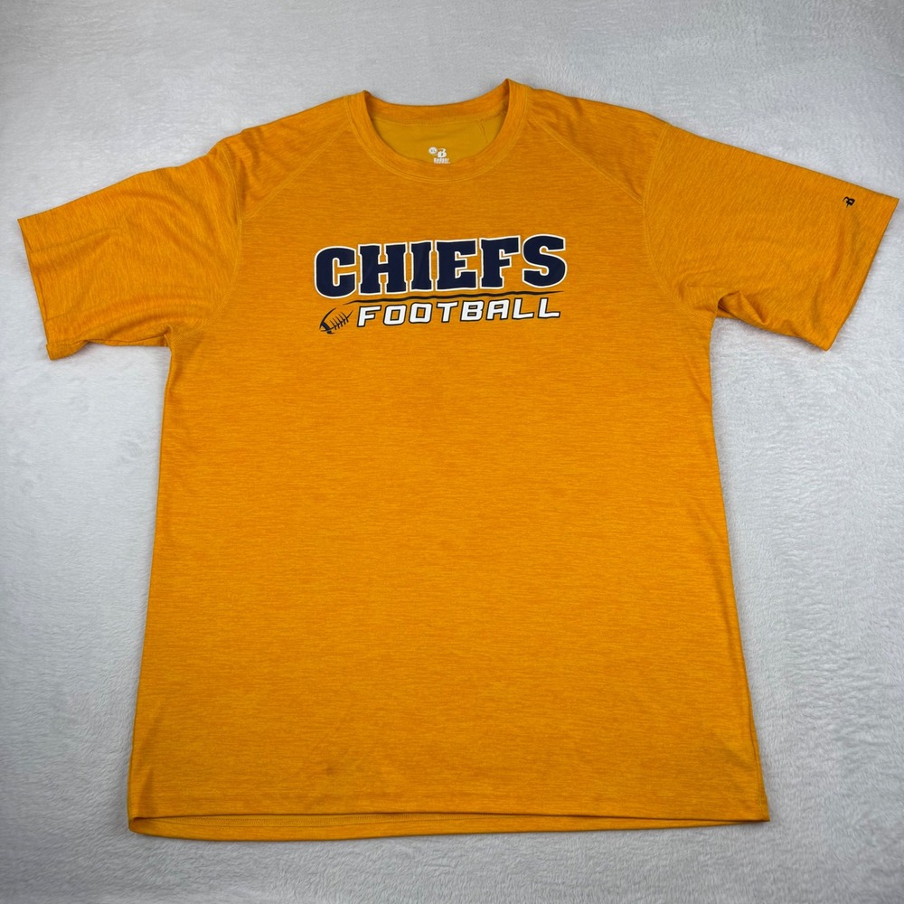 Kansas City Chiefs T-Shirt Mens XL Orange Football Performance Heathered Tee